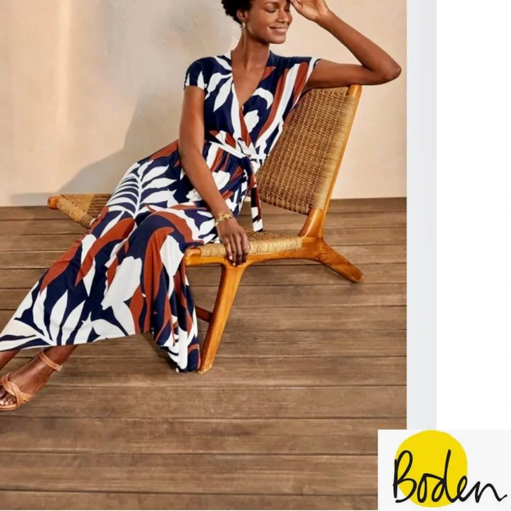 Boden Eleanor Jersey Faux Wrap Maxi Dress - Picture 3 of 14